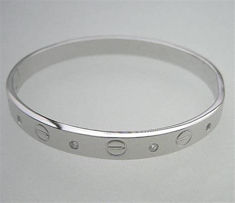 cartier bracelet silver ebay|cartier bracelets for women silver.